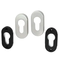 Szyld wkładki rozeta owalna 60x30mm nikiel satyna 2szt. mod.277