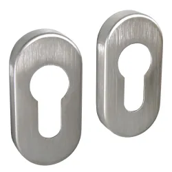 Szyld wkładki rozeta owalna 60x30mm nikiel satyna 2szt. mod.277