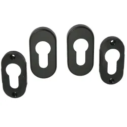 Szyld wkładki rozeta owalna 60x30mm czarny 2szt. mod.277