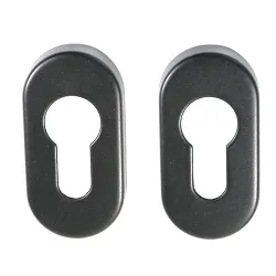 Szyld wkładki rozeta owalna 60x30mm czarny 2szt. mod.277