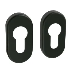 Szyld wkładki rozeta owalna 60x30mm czarny 2szt. mod.277