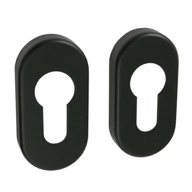 Szyld wkładki rozeta owalna 60x30mm czarny 2szt. mod.277