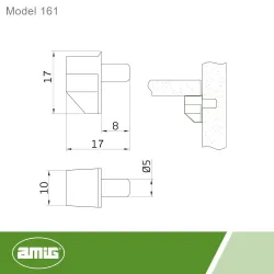 Podpórka meblowa 161 biała