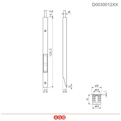 Zasuwa czołowa suwana 13x120mm mosiądzowana AGB