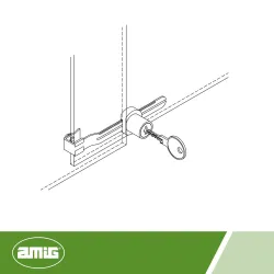 Zamek do szklanych Witryn 6mm dł. 120mm mod. 10A
