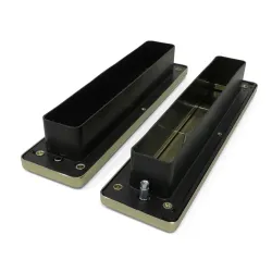 Wrzutnia na listy dwustronna 68x310mm ze szczotką złoty połysk 40-80 mod. NU MAIL