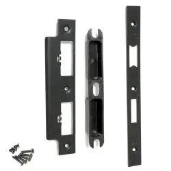 Zaczep i blacha czołowa czarne prostokątne do zamka VDL