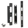Zaczep i blacha czołowa czarne prostokątne do zamka VDL