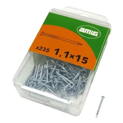 Gwoździe 1,1x15mm żelazne cynkowane 235 sztuk