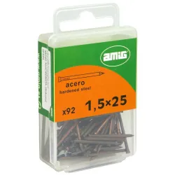 Gwoździe do betonu 1,5x25 mm stalowe miedziowane 92 sztuki