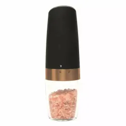 Młynek elektryczny - grawitacyjny do  soli/pieprzu czarno miedziany 2szt.