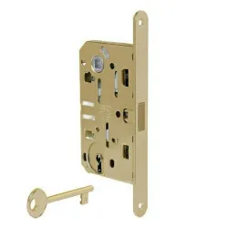 Zamek magnetyczny na klucz 90/50 czoło 18x196mm mosiądz mat POLARIS 2XT