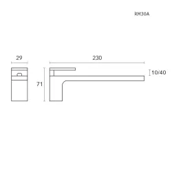 Podpórka do szkła 10-40mm antracyt mod. RM30A