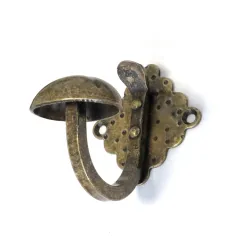 Wieszak ścienny rustykalny pojedynczy złoto antyczne 70x70mm mod.103 EAN