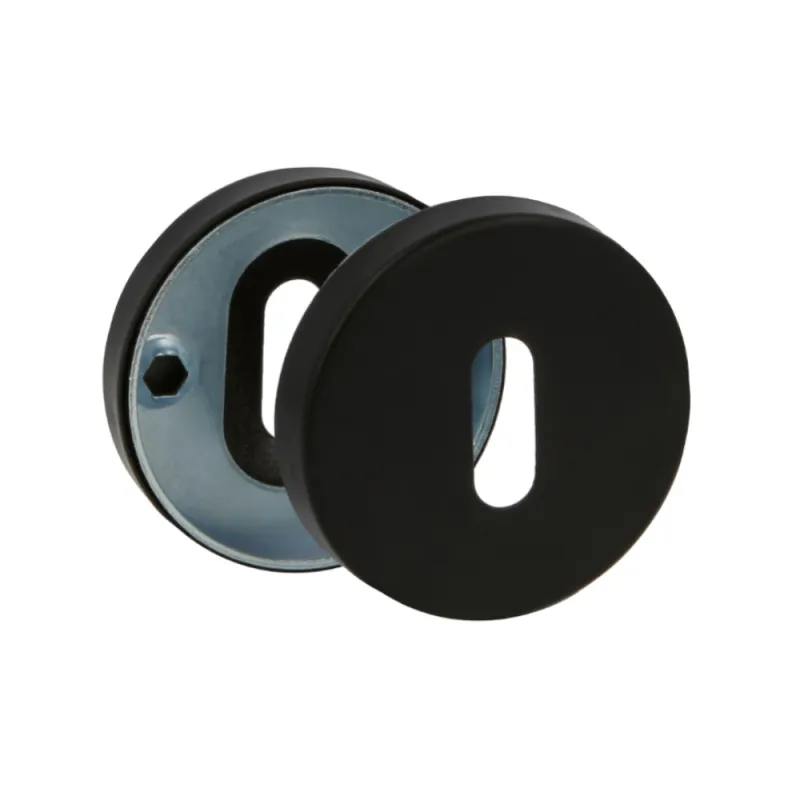 Szyld klucza rozeta okrągła 53mm INOX czarny mod.4RX