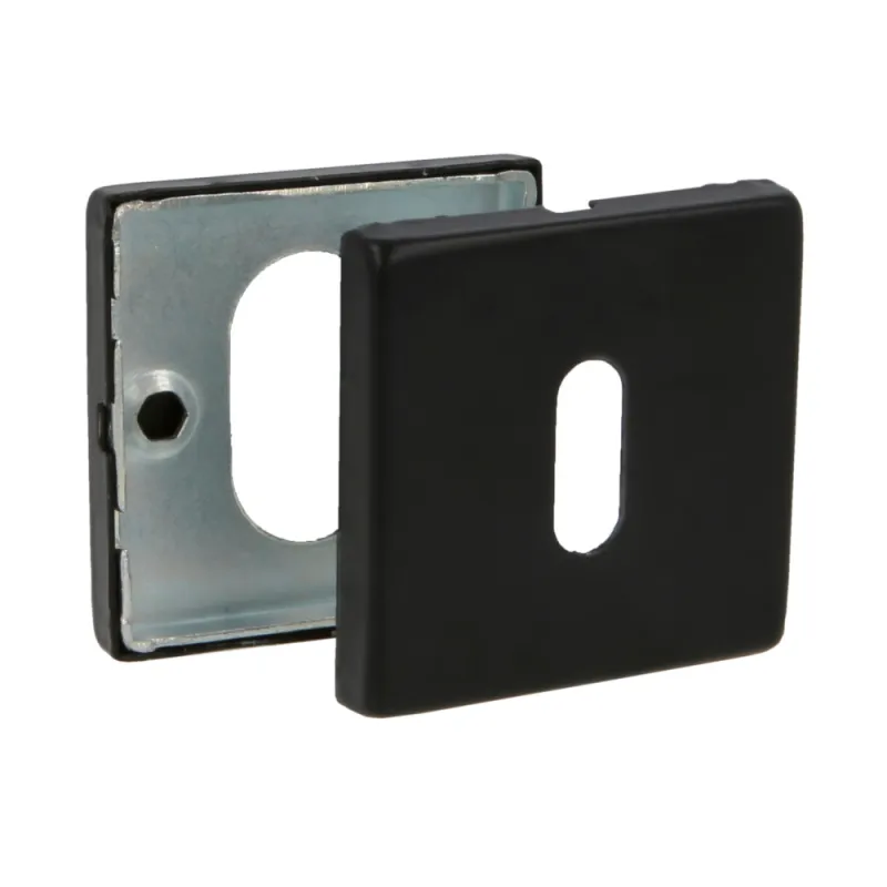 Szyld klucza rozeta kwadrat 54x54mm INOX czarny mod.6RX