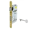 Zamek drzwiowy na klucz 72/50 F20 mosiądzowany mod. BETA