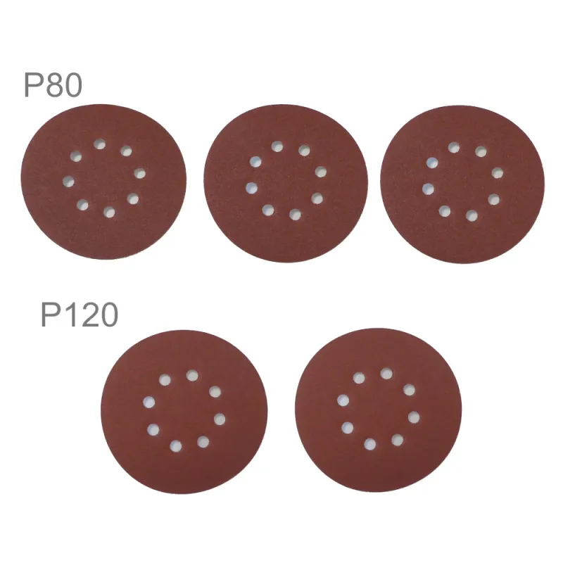 Tarcze ścierne na rzep śr. 150 mm zestaw 5szt mod. TAC731501