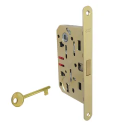 Zamek magnetyczny na klucz 90/50 czoło 18x196mm mosiądz mat POLARIS 2XT