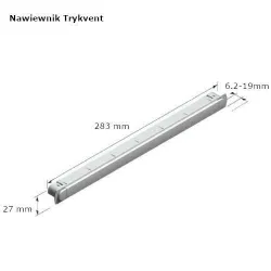 Nawiewnik TRYKVENT 283mm czarny wpuszczany 4300EA
