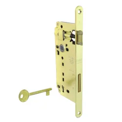 Zamek drzwiowy na klucz 90/50 F18mm mosiądzowany PATENT GRANDE