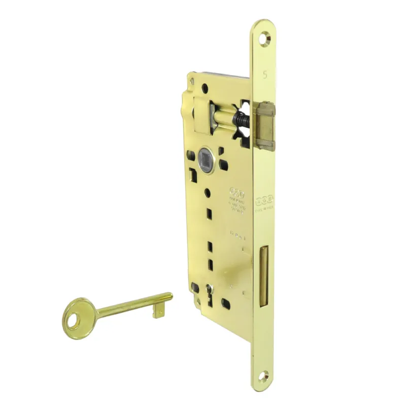 Zamek drzwiowy na klucz 90/50 F18mm mosiądzowany PATENT GRANDE