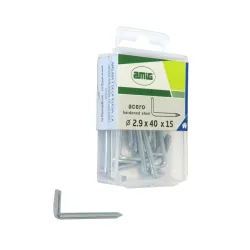 Hak L haczyk wbijany 2,9x40mm stalowy cynkowany 15szt.