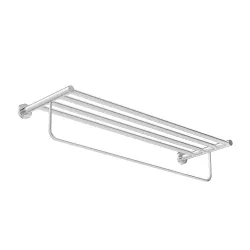 Półka ażurowa z wieszakiem na ręczniki chrom 655mm mod. GORLIZ-1 (D)