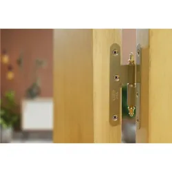 Zawias mosiężny 80x41mm mosiądz satyna LEWY pl mod. 407
