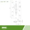 Zawias mosiężny 80x41mm mosiądz satyna LEWY pl mod. 407