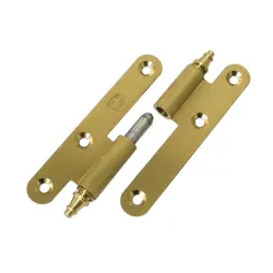 Zawias mosiężny 80x41mm mosiądz satyna PRAWY pl mod. 407