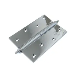 Zawias do drzwi 120x80mm mosiądz chrom mat rozłączny LEWY (pl) mod. 1007