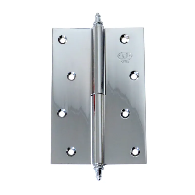 Zawias do drzwi 120x80mm mosiądz chrom mat rozłączny LEWY (pl) mod. 1007