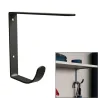 Wspornik półki z wieszakiem stalowy czarny loft 180x145mm mod. 3006