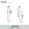 Klamka okienna PARIS 154 DK żelazo antyczne FIMET