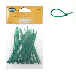 Opaski zaciskowe 2,5x100mm trytki zielone 30 sztuk mod.3400