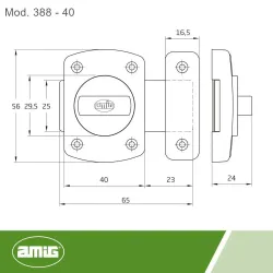 Zasuwka 388-40 złoto antyczne