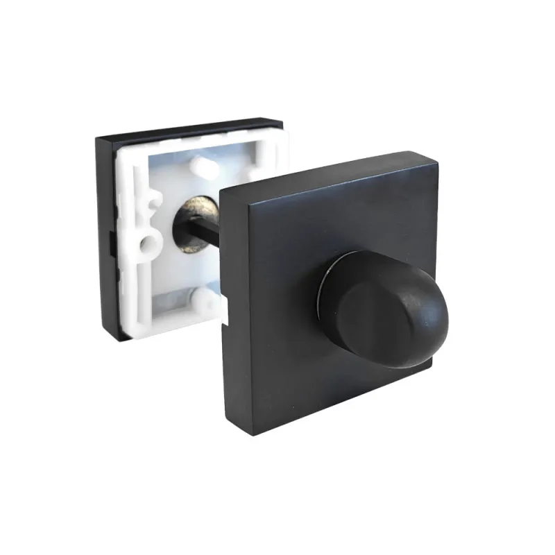 Szyld WC rozeta 50x50mm czarny mat t.4 mod. 201W310