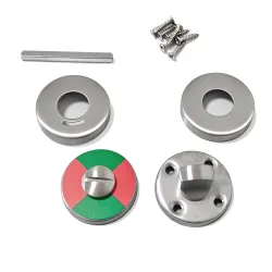 Szyld WC okrągły 53mm inox rozeta łazienkowa z pokrętłem mod. 2RX