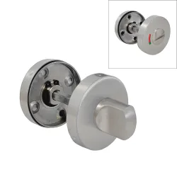 Szyld WC okrągły 53mm inox rozeta łazienkowa z pokrętłem mod. 2RX