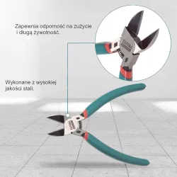 Szczypce tnące do tworzyw sztucznych 160mm  mod. THT230612