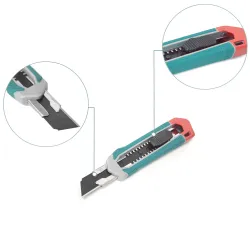 Nożyk 18cm z wysuwanym łamanym ostrzem 18mm mod.  THT511815