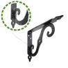 Wspornik półki ornamentalny stal czarny 115x150mm mod.2