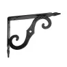 Wspornik półki ornamentalny stal czarny 115x150mm mod.2
