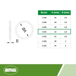 Kółko do kluczy 22 mm niklowane