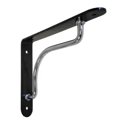 Wspornik półki stalowy czarny/chrom 180x230mm PALLADIO 23 powystawowe