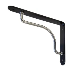 Wspornik półki stalowy czarny/chrom 180x230mm PALLADIO 23 powystawowe