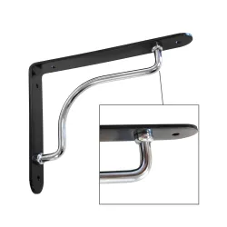 Wspornik półki stalowy czarny/chrom 180x230mm PALLADIO 23 powystawowe