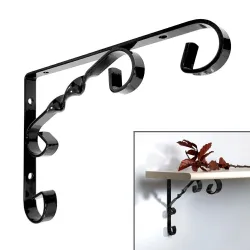 Wspornik półki stalowy czarny połysk 180x130mm COUNTRY 18