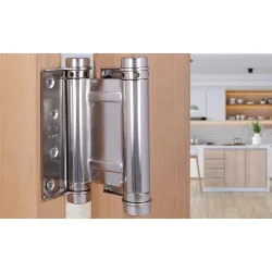 Zawias wahadłowy 100mm niklowany mod. 3037 do drzwi kowbojskich 32mm